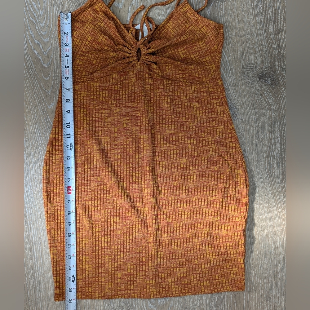 H&M Keyhole Ribbed Bodycon Mini Dress Womens Large - Picture 11 of 11